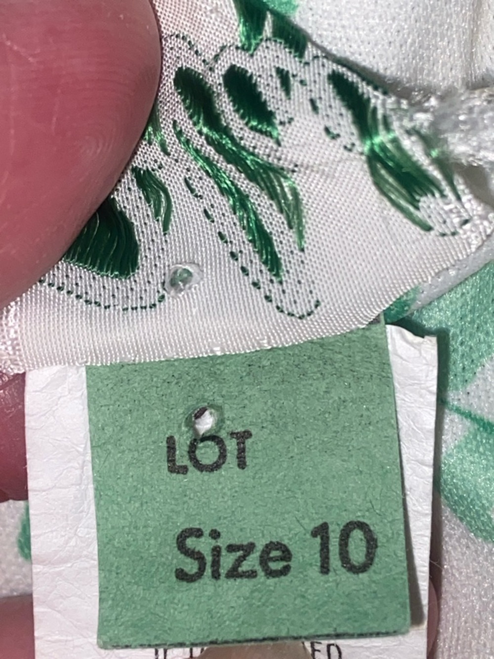 70s FLAIR FERN DRESS Green & White Vintage GORGEOUS - Picture 6 of 7